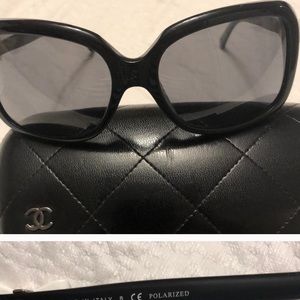 ISO Chanel polarized white bow shades